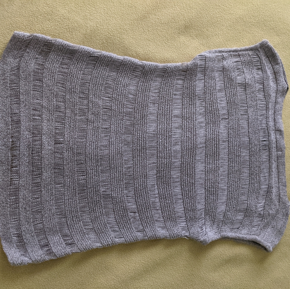 Cynthia Rowley taupe knit sweater vest Sz Med